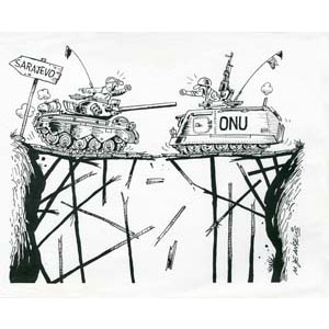 	Yugoslavia, l'ONU a Sarajevo, 1994, Cartoonists  & Writers  Syndicate	